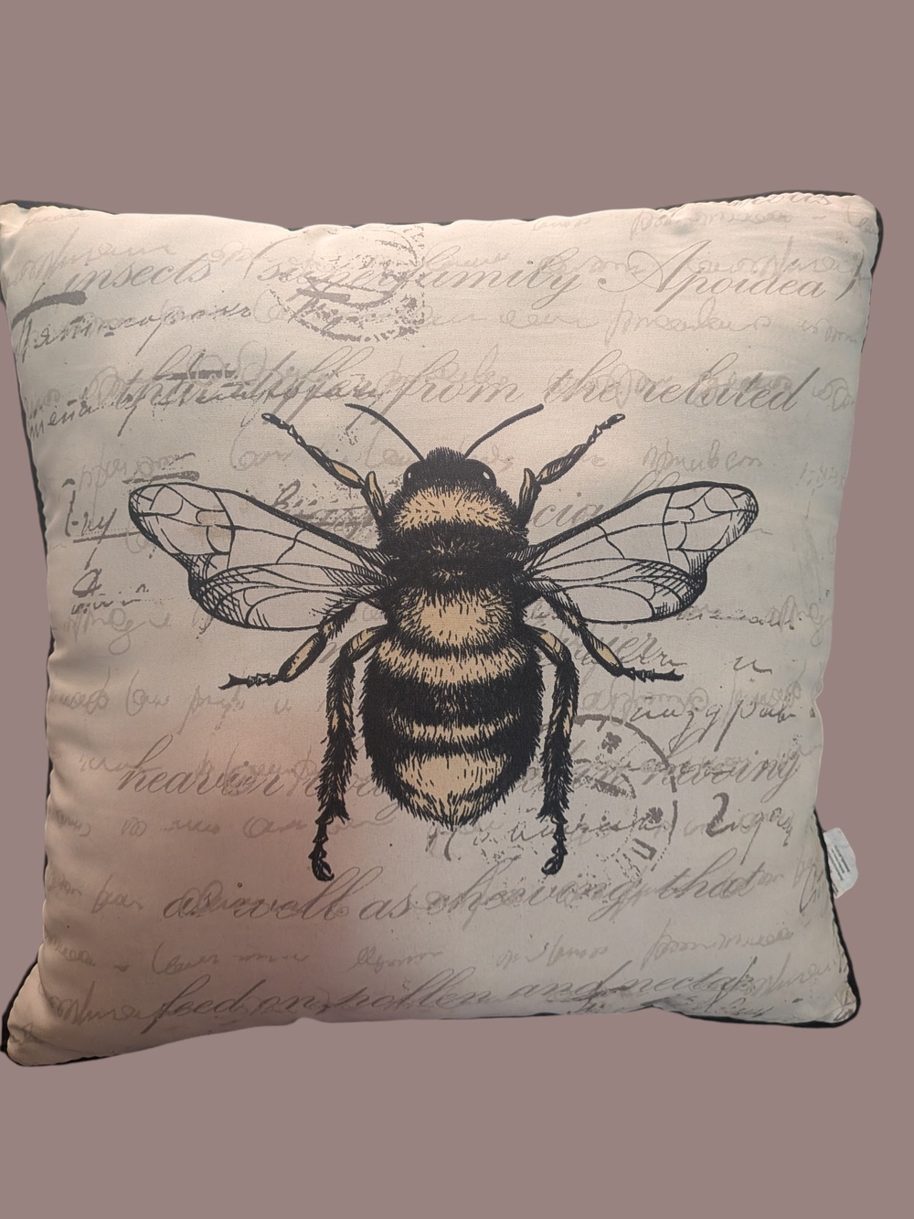 Mainstays Bee Accent Pillow in Cream and Black